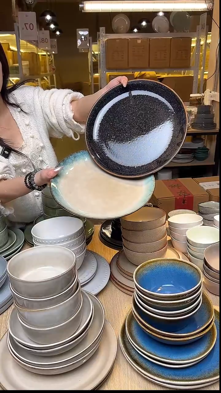 瓷127外贸尾货窑变釉下彩默外微瑕