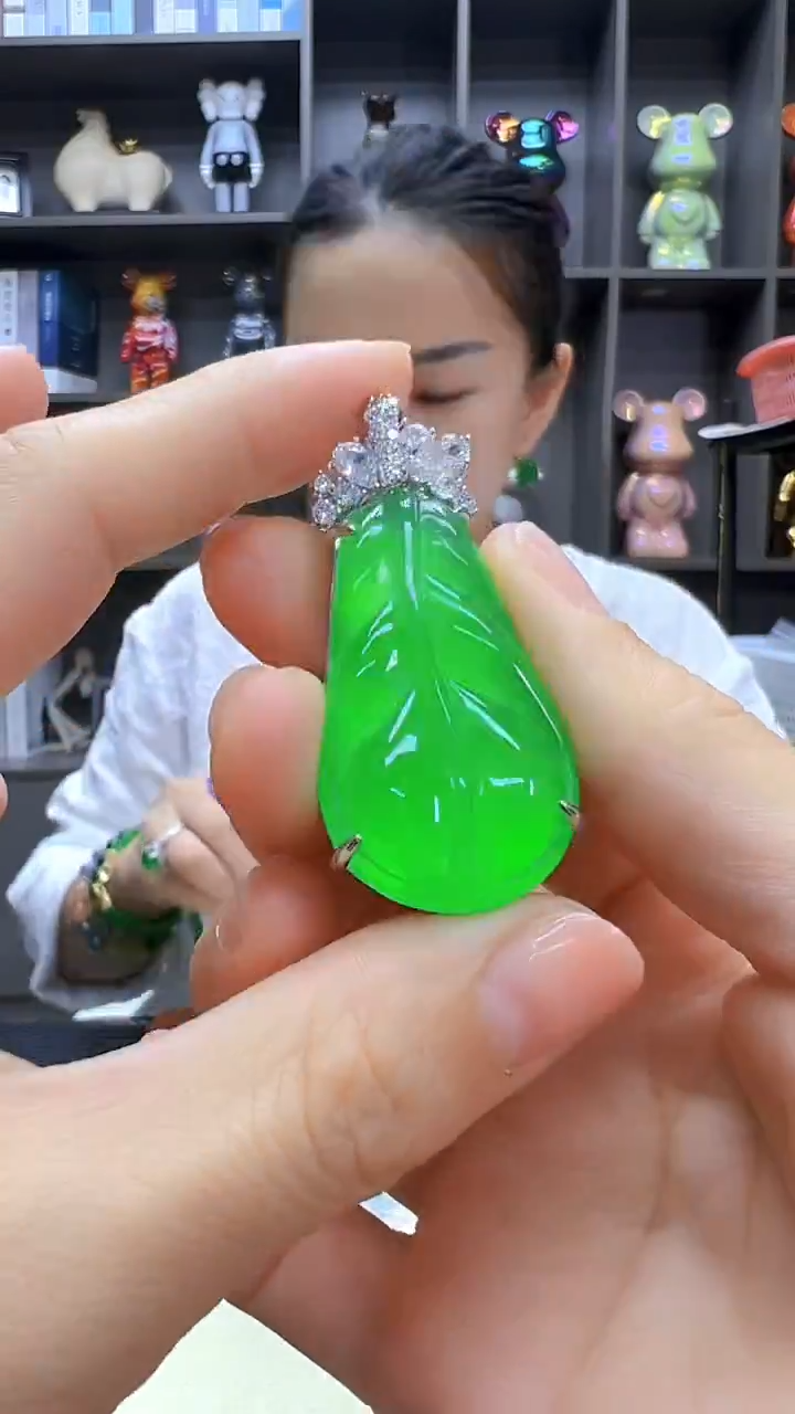 翡翠银S925镶嵌颈饰丹丹diy劲饰