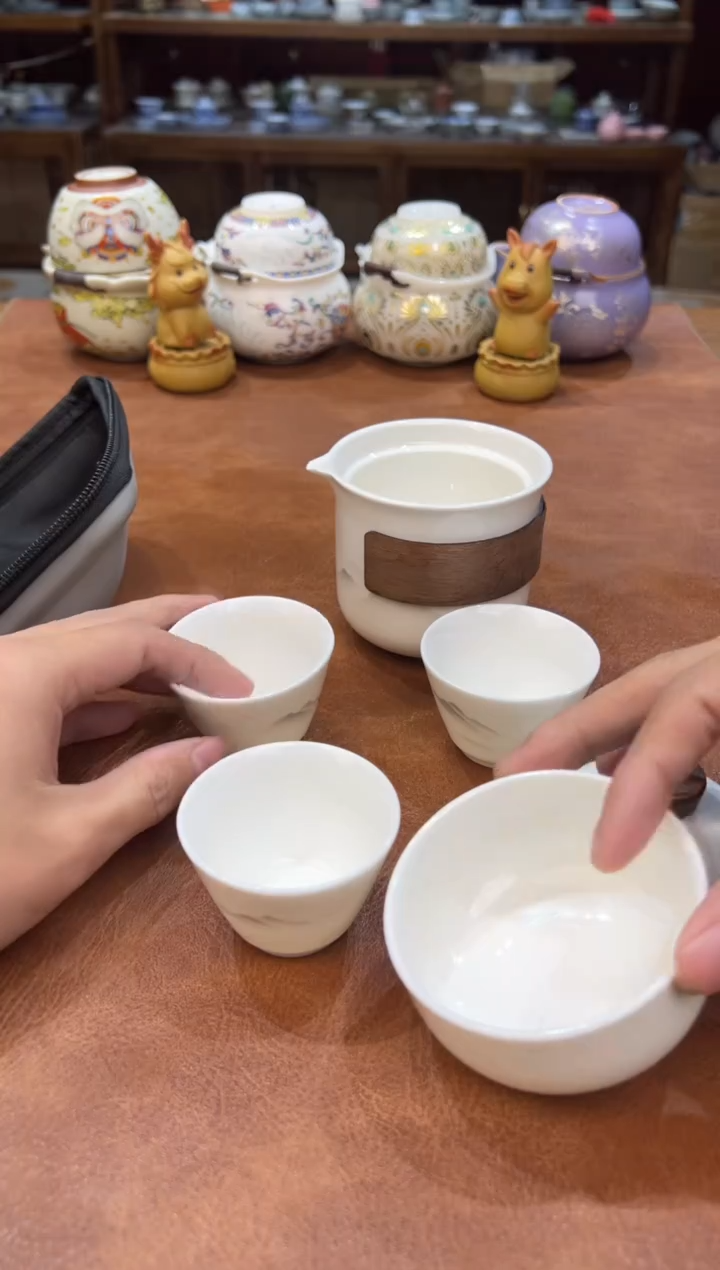 真的很便宜会开片的旅行茶具