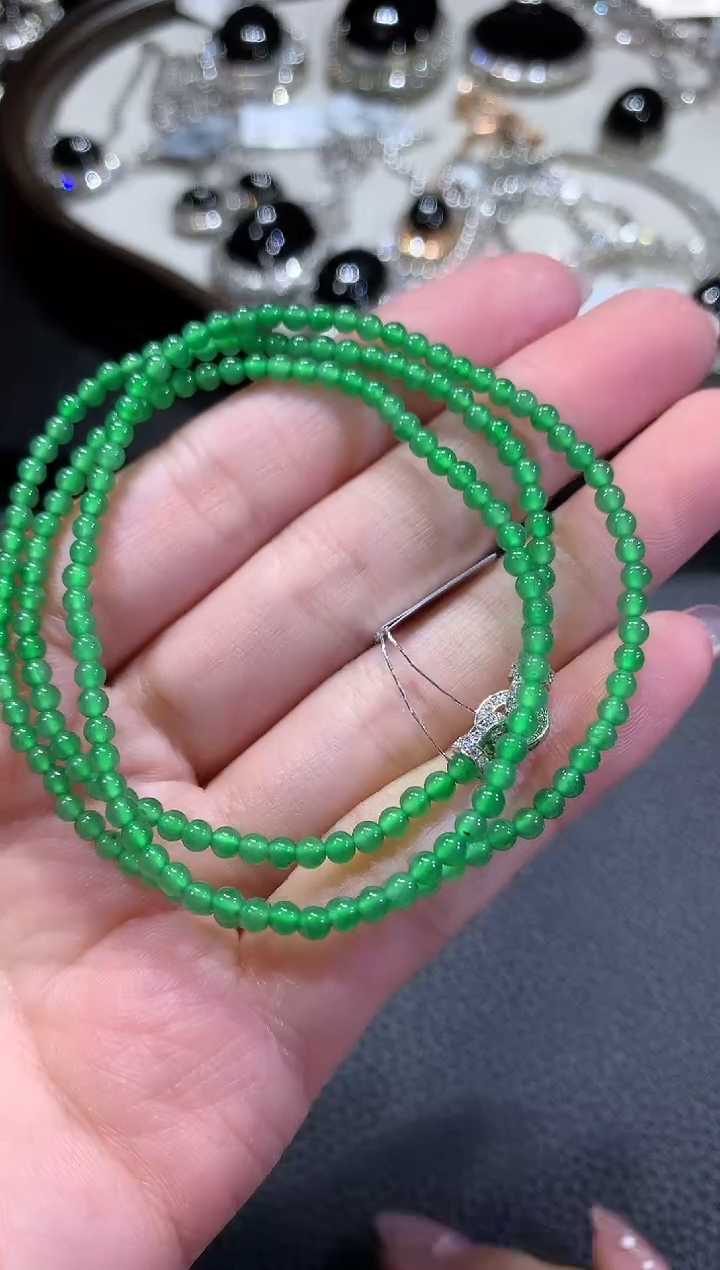 【闪购商品】翡翠颈饰未镶嵌144-小米珠（多样性发货一件