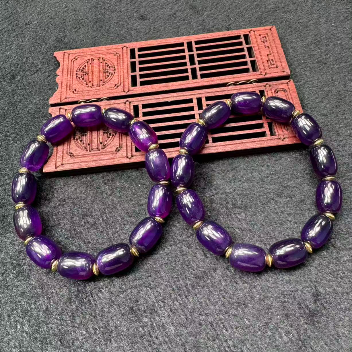 【刘少文】卡10左右紫龙天晶玛瑙手串-MS-J146-多样性只发一件