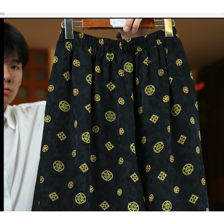 <<非遗美学>>高腰宽松时尚休闲百搭中国风裤子T1601