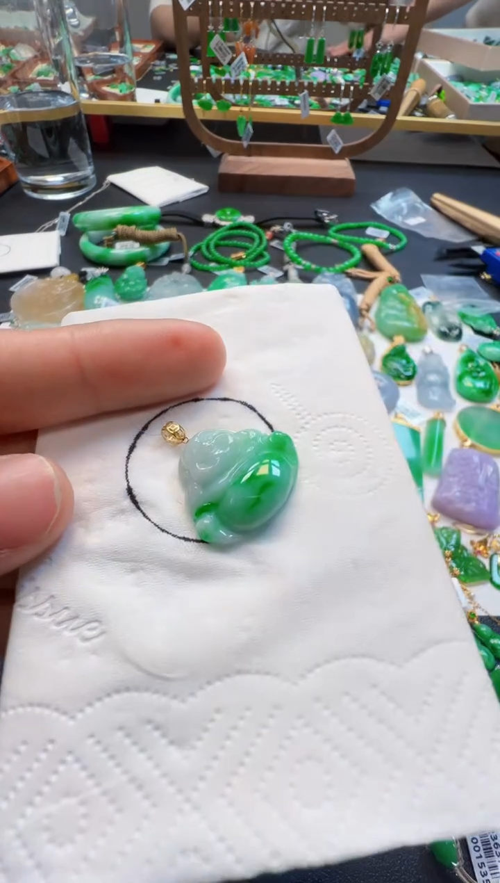 【闪购商品】定制翡翠18K金镶嵌980元