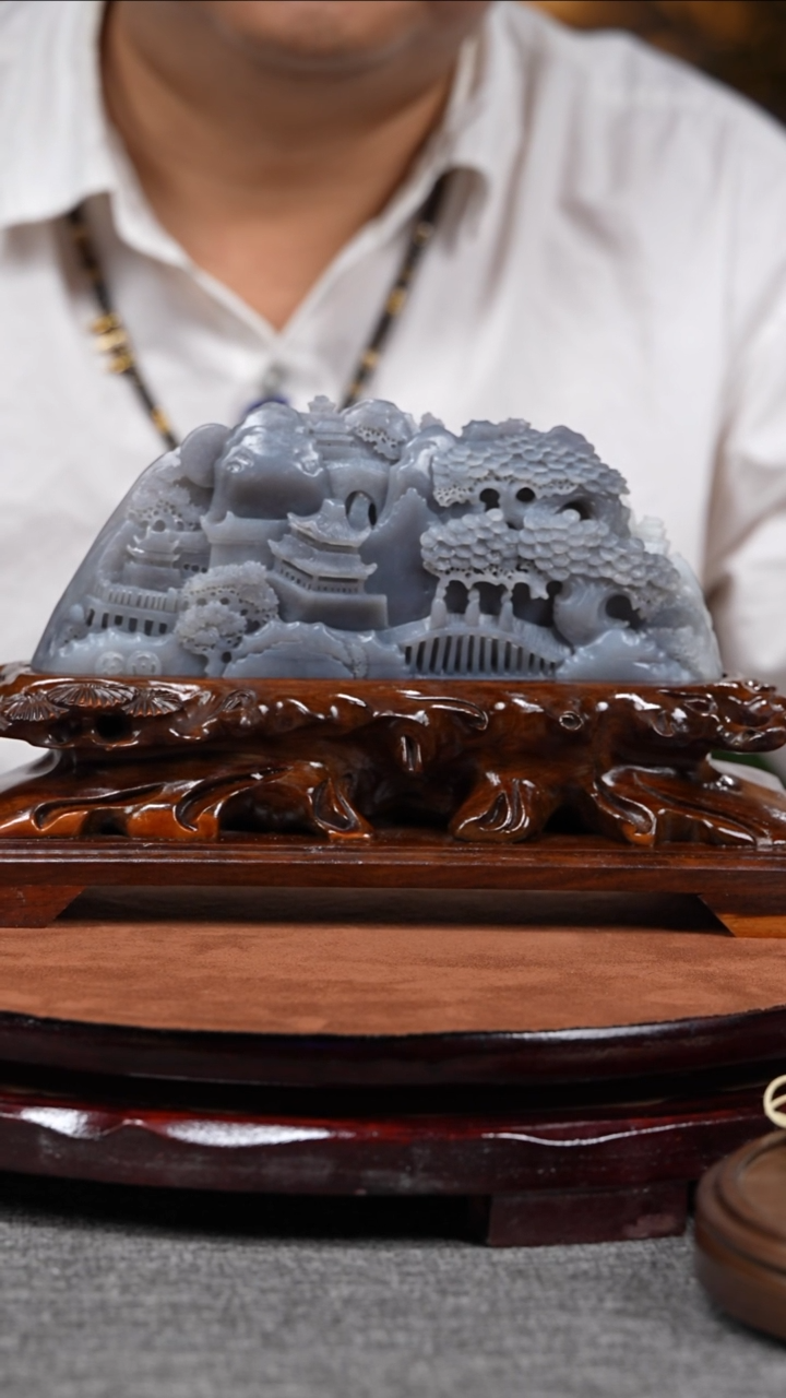 【闪购商品】和田玉1未镶嵌烟紫摆件