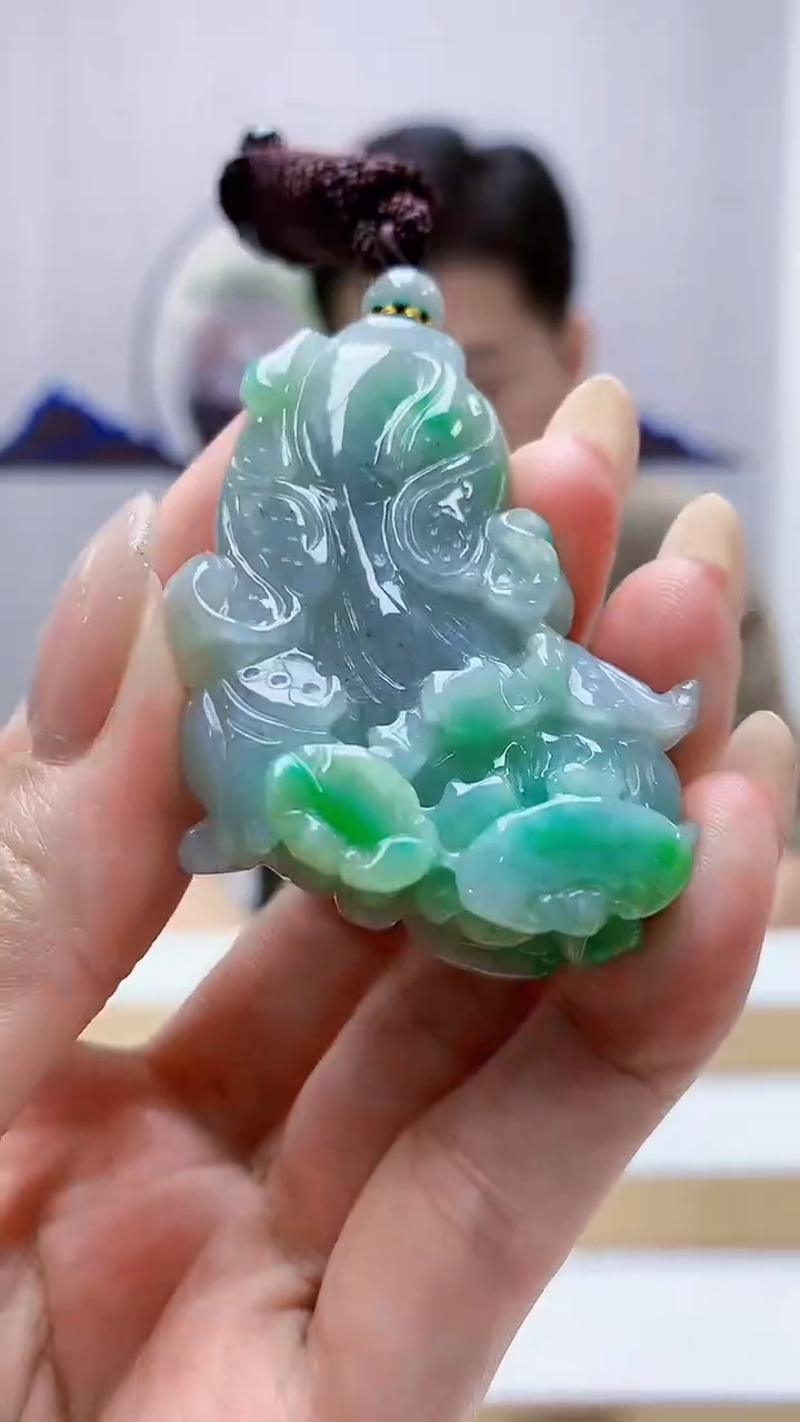 未镶嵌定制翡翠4917MM-毛货挂件29