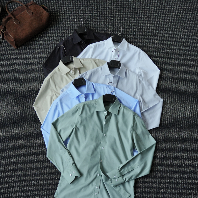 CssuGent （高定工艺）100%棉DP免烫长袖衬衫男绅装雅痞经典衬衣