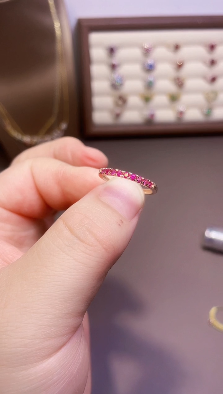 【闪购商品】彩色蓝宝石戒指银S925镶嵌1