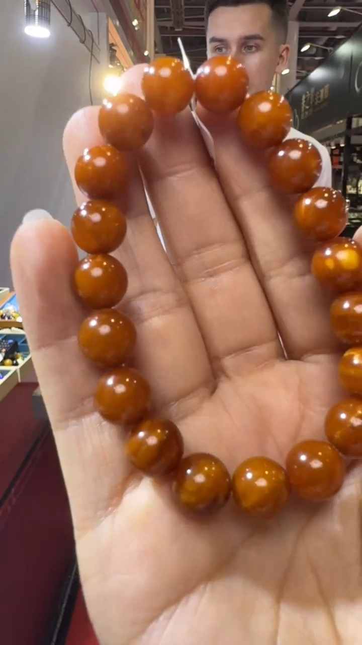 未镶嵌琥珀手链杭州珠宝展假一罚十