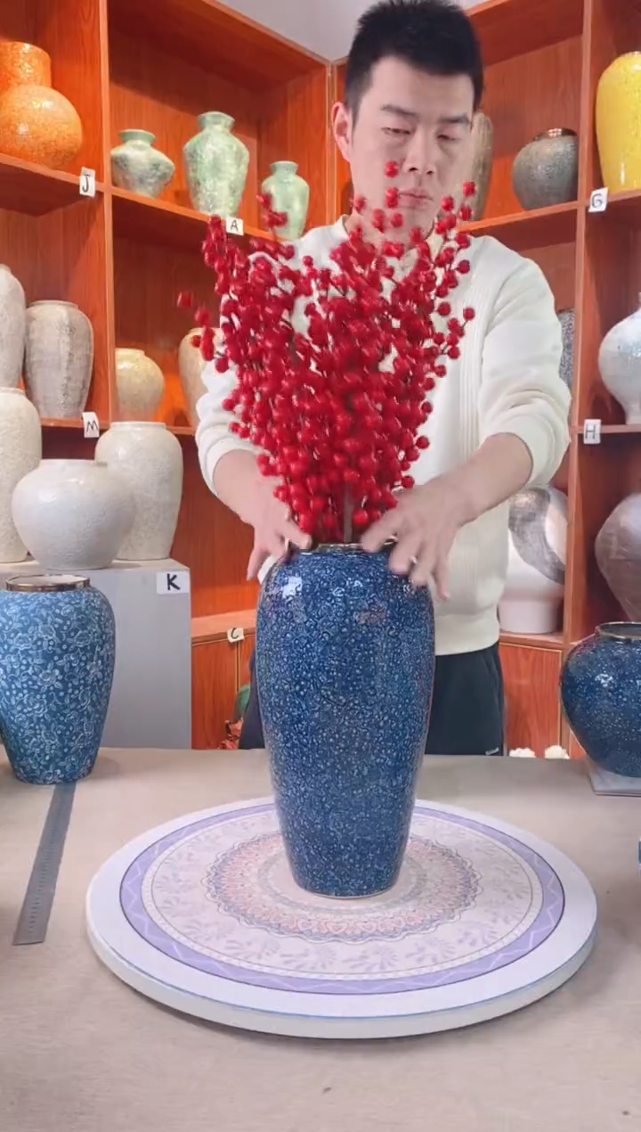 【闪购商品】瓶 陶瓷花瓶 无花 紫水晶大号