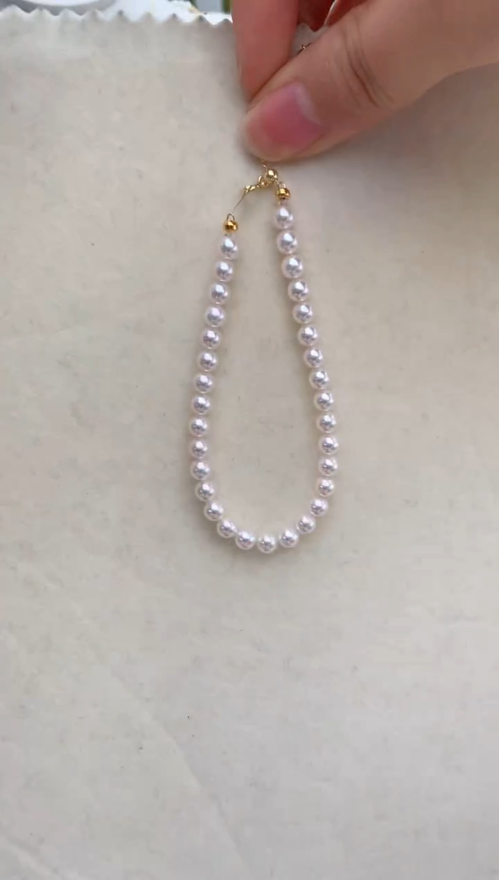 【闪购商品】海水珍珠手绳18K金镶嵌4.5-5特选光手链