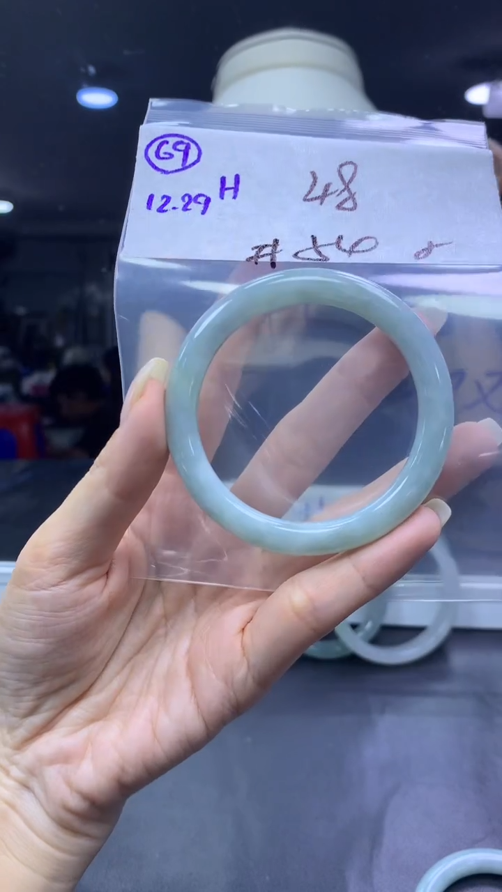 未镶嵌定制翡翠69手镯54纹+48元+拍一发一