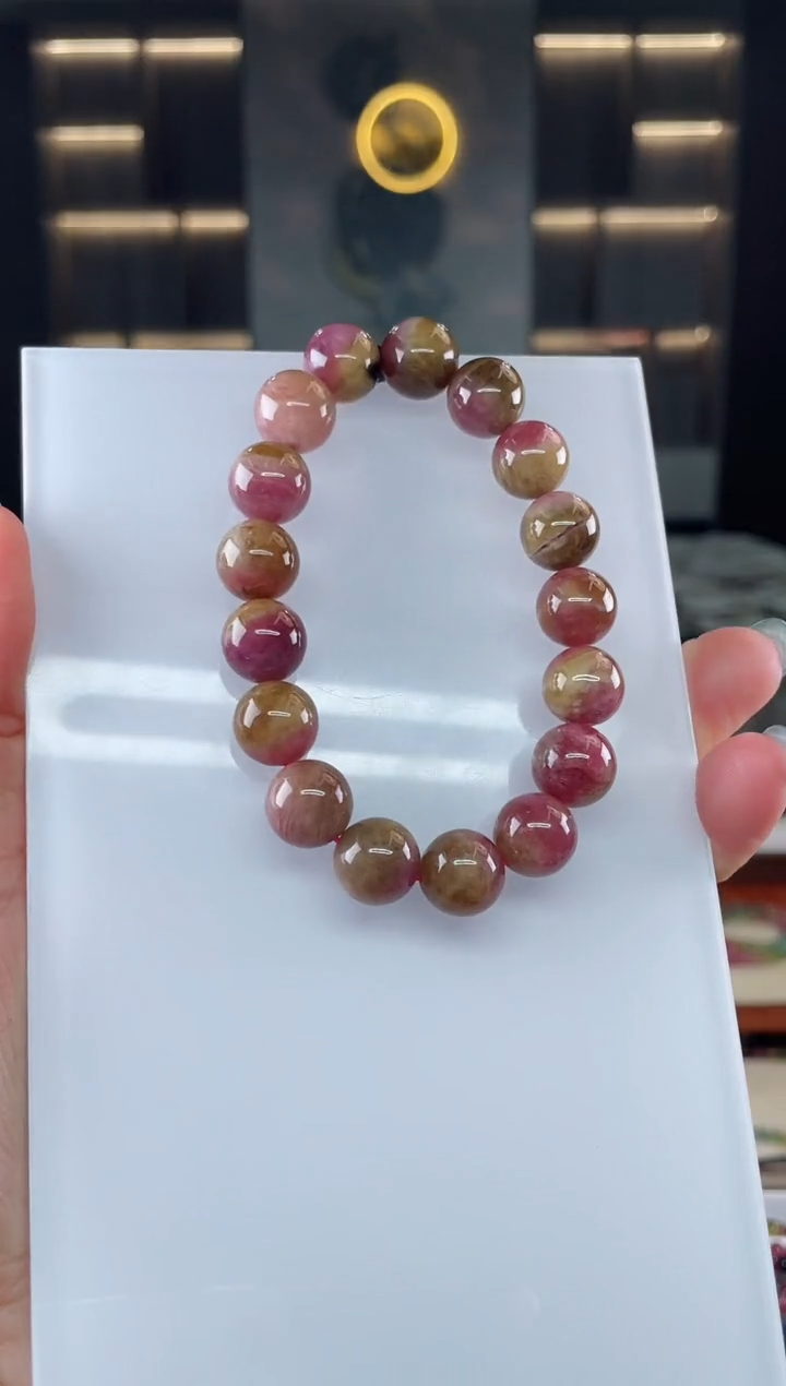 单圈手串11mm+未镶嵌碧玺（多样性发一条）T