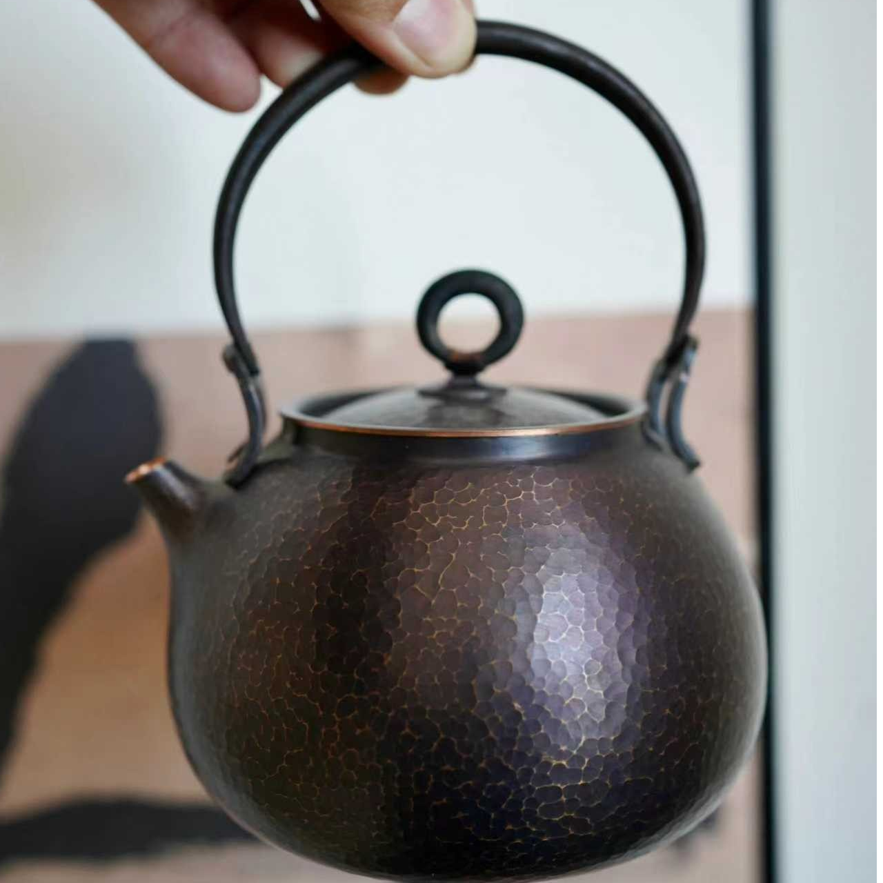 铁提梁福袋壶煮水壶铜茶壶泡壶手工铜壶茶具