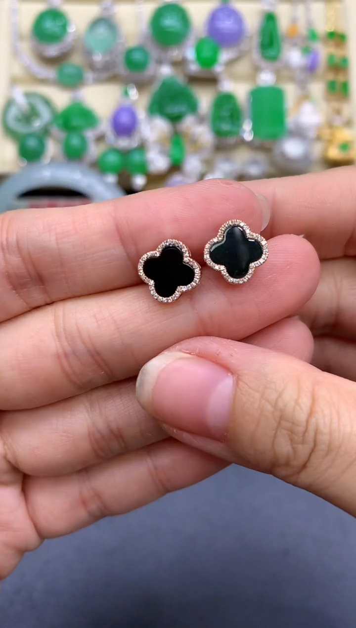 颈饰18K金镶嵌翡翠287-中国好珍宝