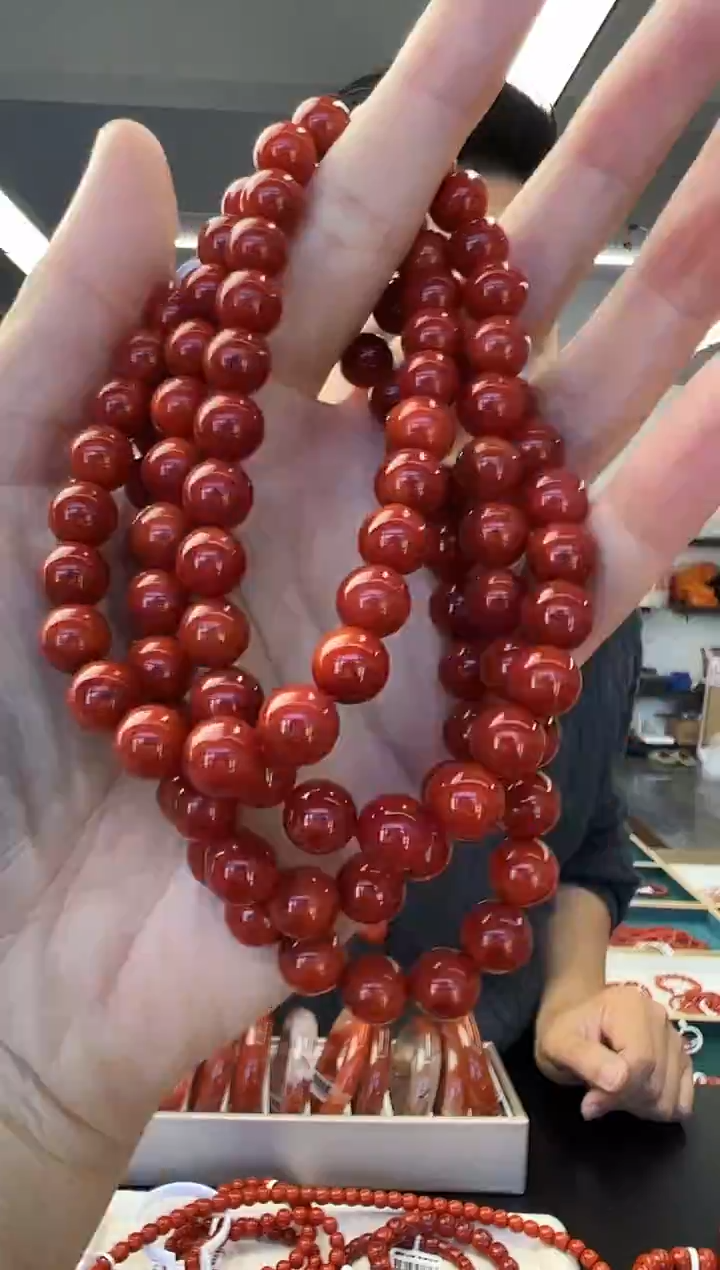 未镶嵌手链南红玛瑙A18多圈南红手串8mm+