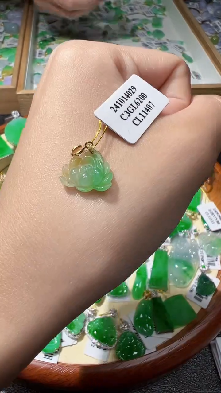 【闪购商品】翡翠颈饰18K金镶嵌我