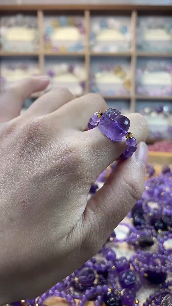 未镶嵌戒圈水晶紫水