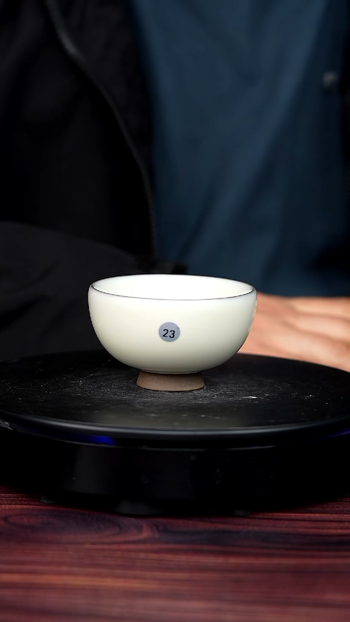 23#刘氏官窑一级品原矿官瓷碗杯