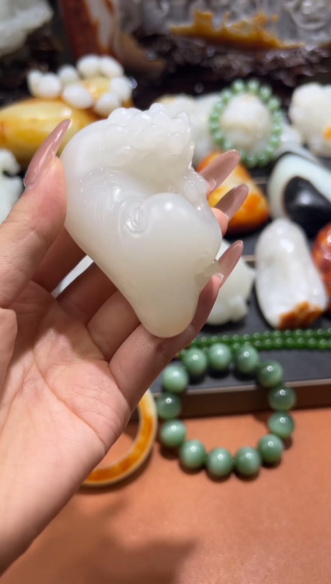 未镶嵌和田玉把件人**戏和田玉