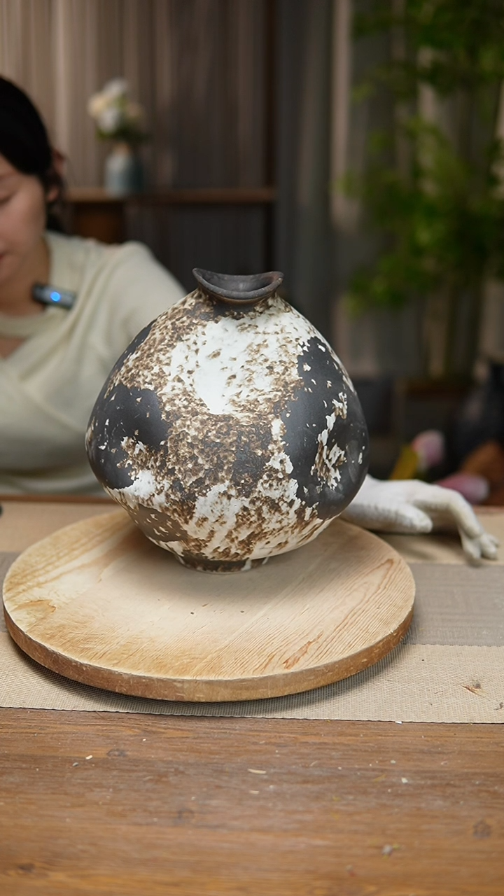 【闪购商品】陶瓷  花器诧寂黑大肚