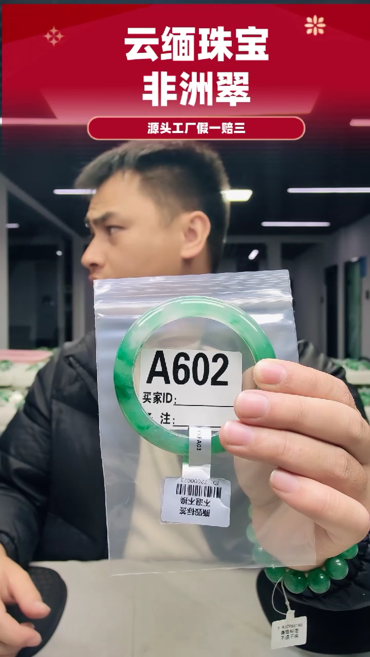 未镶嵌手镯石英质玉（非洲翠）59圈口A602