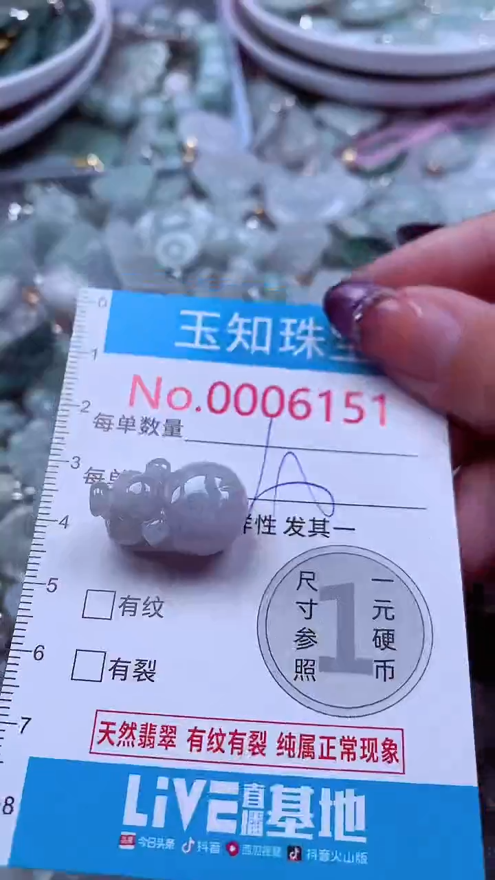 翡翠未镶嵌吊坠(不含链)6151
