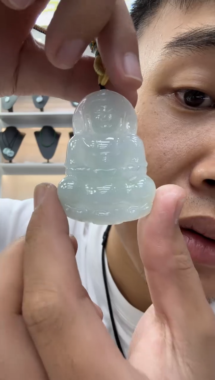 颈饰未镶嵌翡翠天然翡翠A货孤品一件