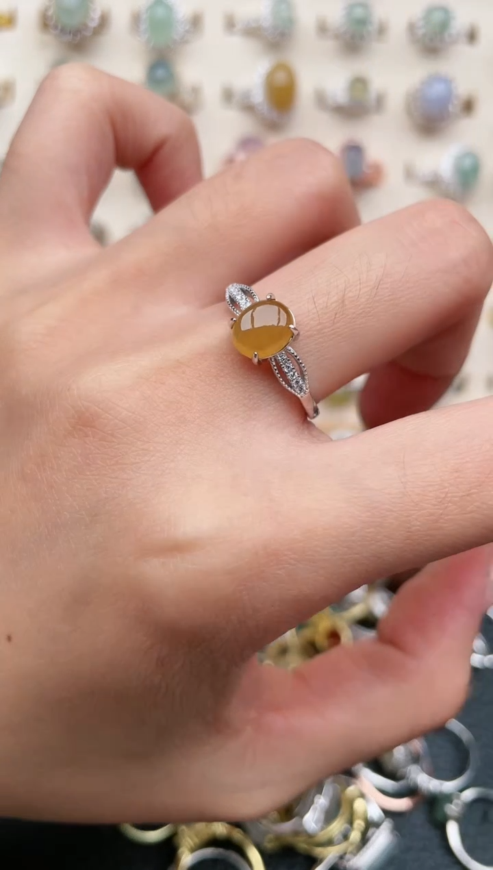 【闪购商品】翡翠戒指银S925镶嵌1111