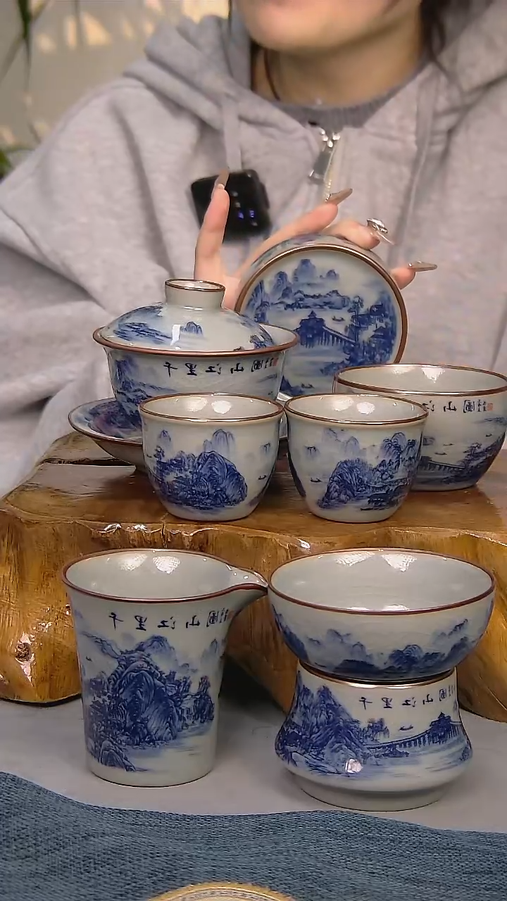 【闪购商品】7件套陶瓷茶具家用简装系列