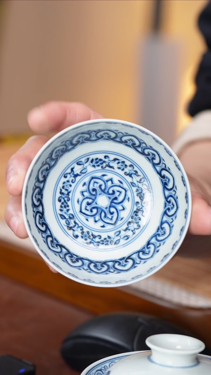 手工手绘青花主人杯