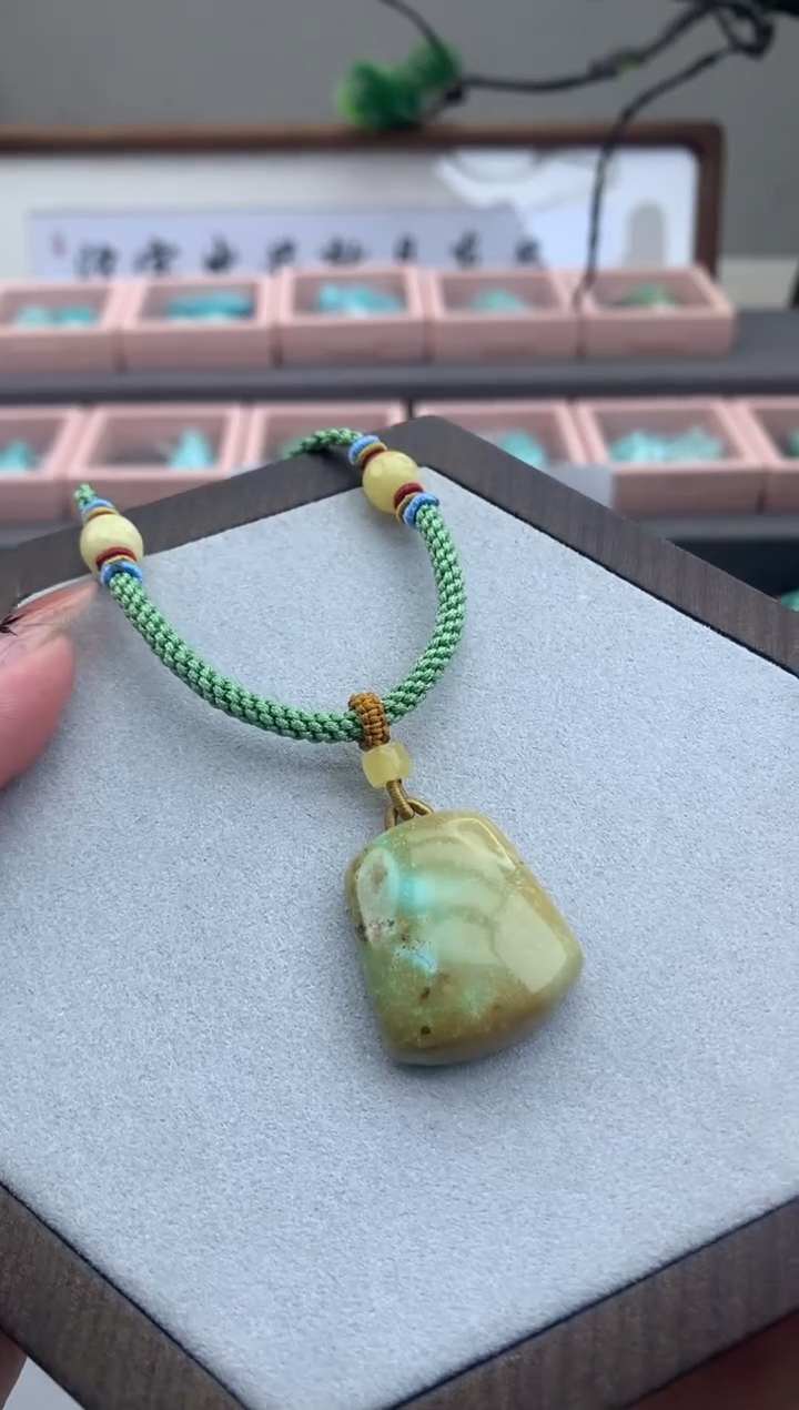 绿松石未镶嵌锁骨链C186