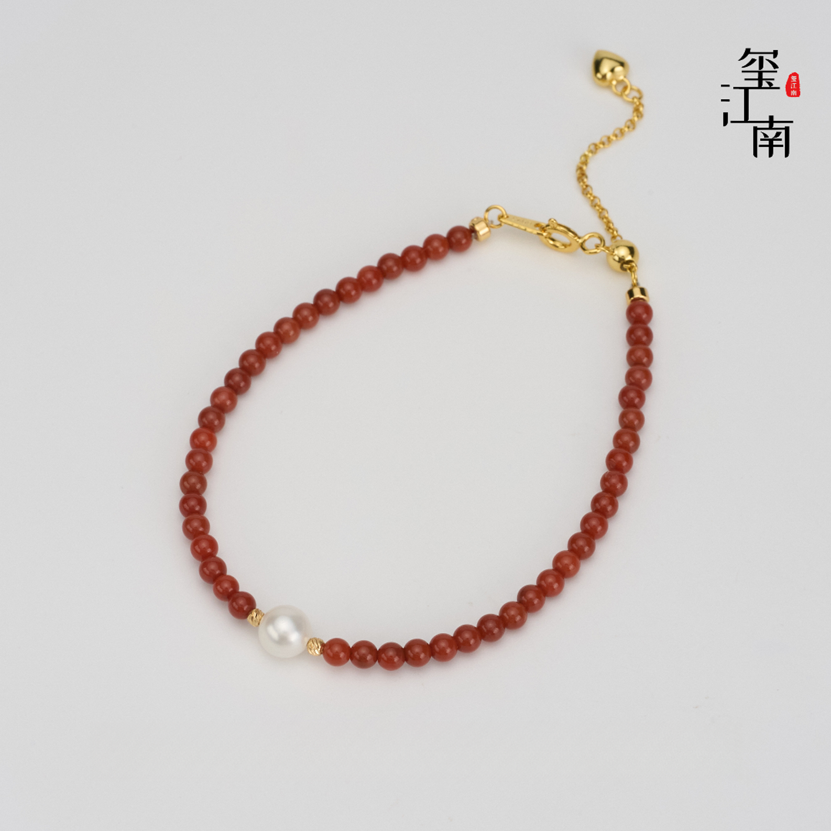 南红珍珠｜淡水无核珍珠手链S925银时尚手串6-7mm多样性发1 FS0119