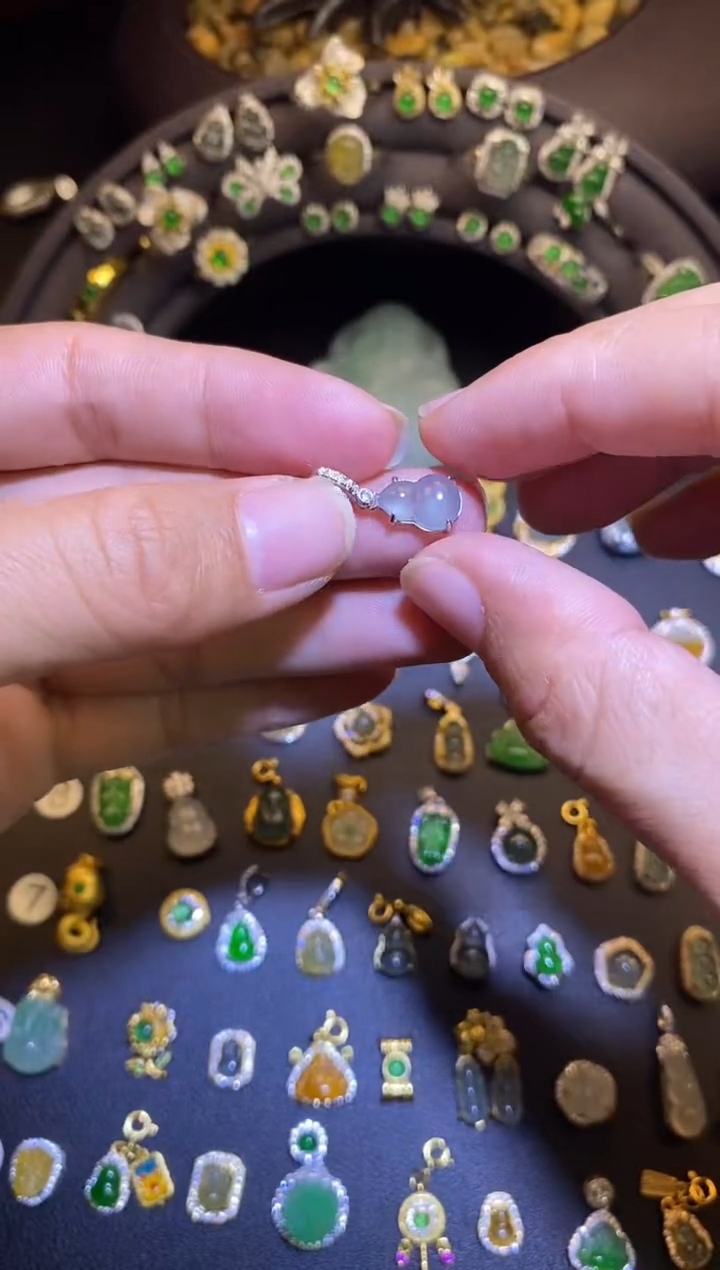 吊坠(不含链)银S925镶嵌翡翠1