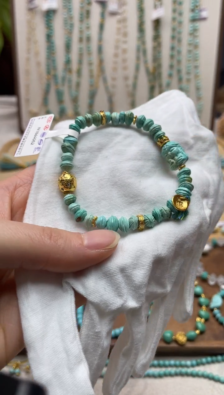 【闪购商品】绿松石手串银S925镶嵌53