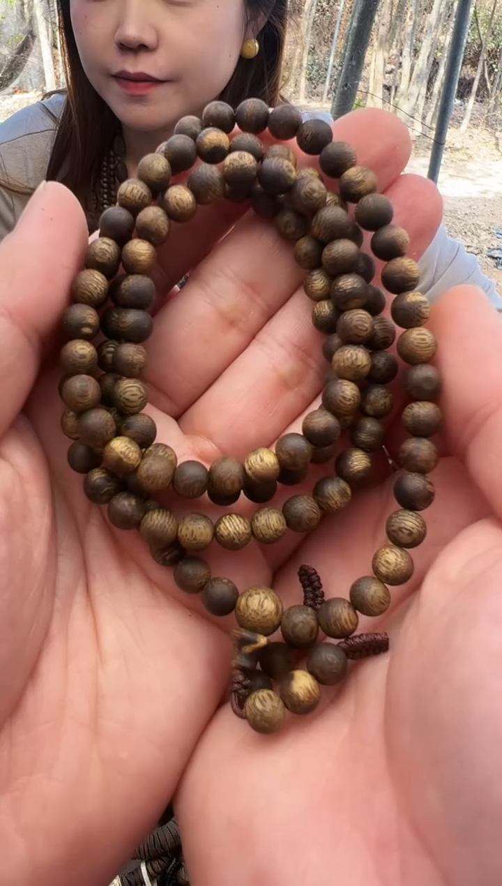 【闪购商品】沉香手串奇楠沉水浮多圈圆珠卡6-14克发一条