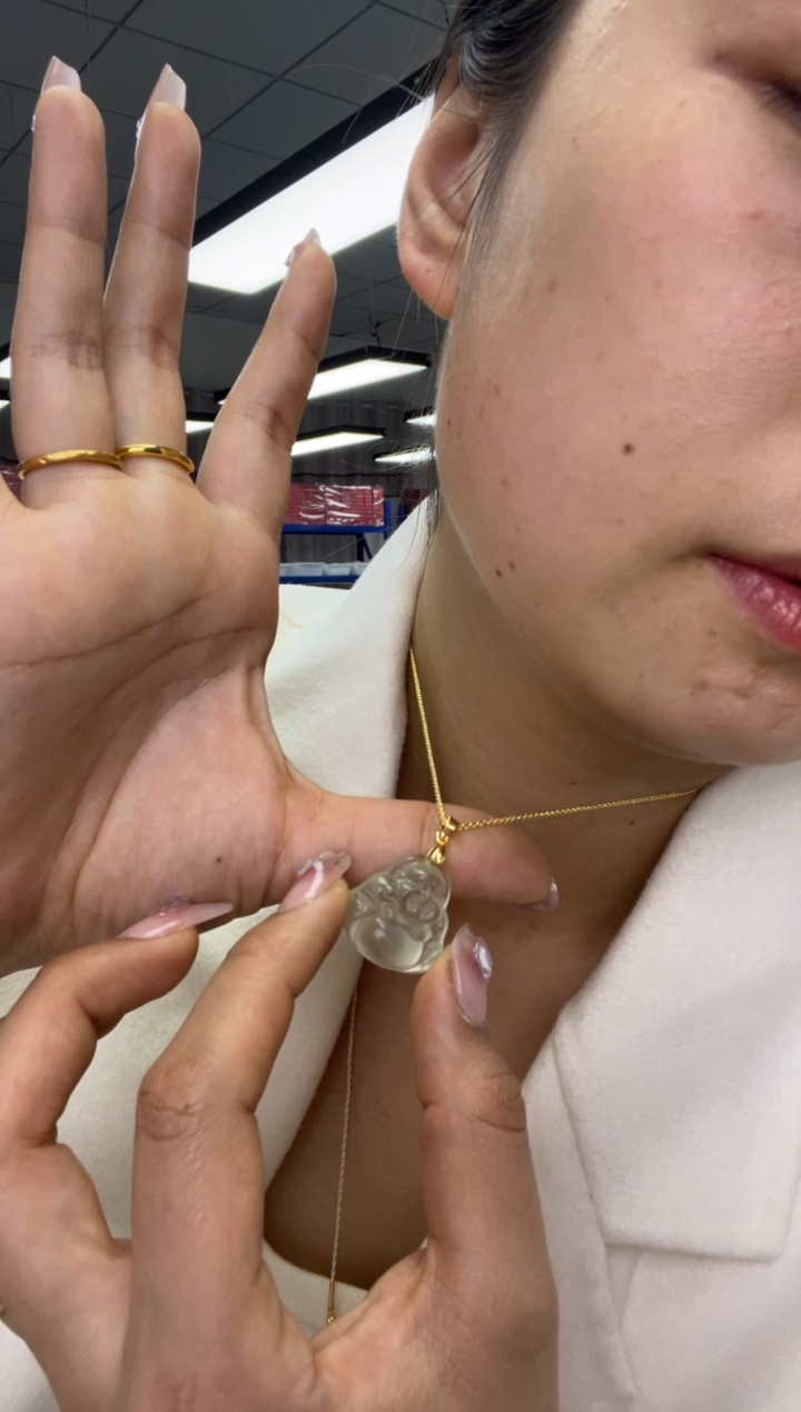 未镶嵌蛇纹石玉颈饰岫玉25mm佛