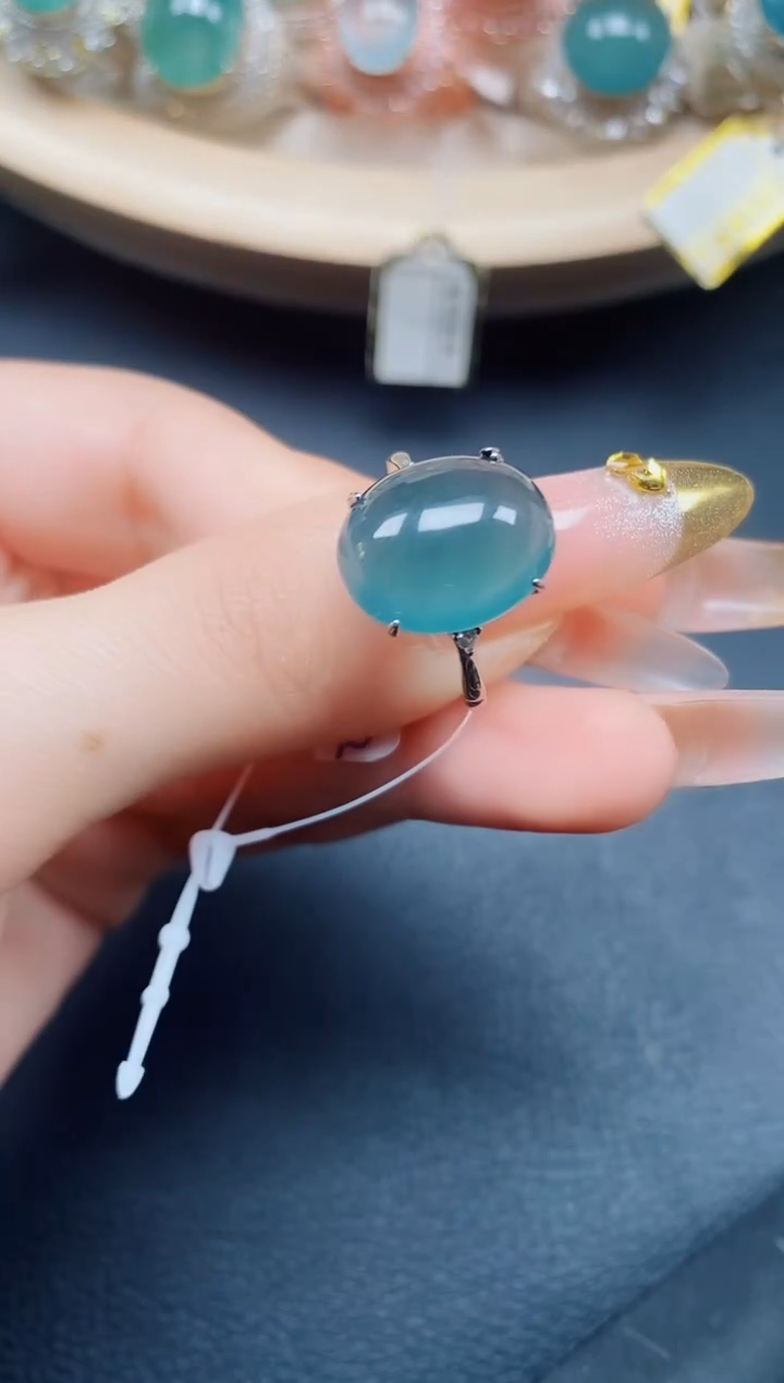 【闪购商品】翡翠戒指银S925镶嵌翡翠