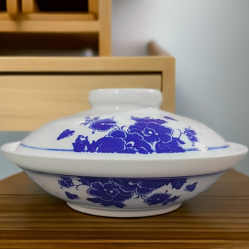 口径18高度8景德镇陶瓷青花玲珑合合器小号252