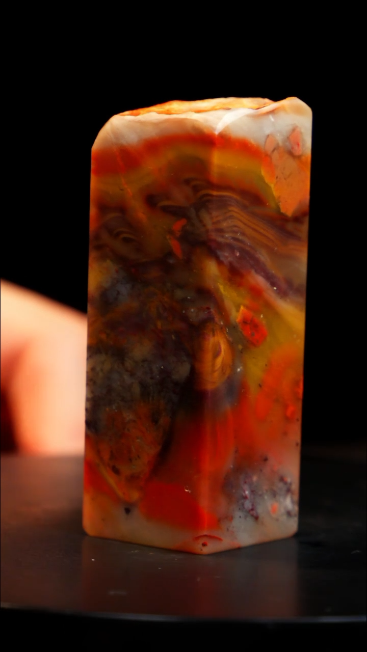 昌化石红花冻印章印章印章