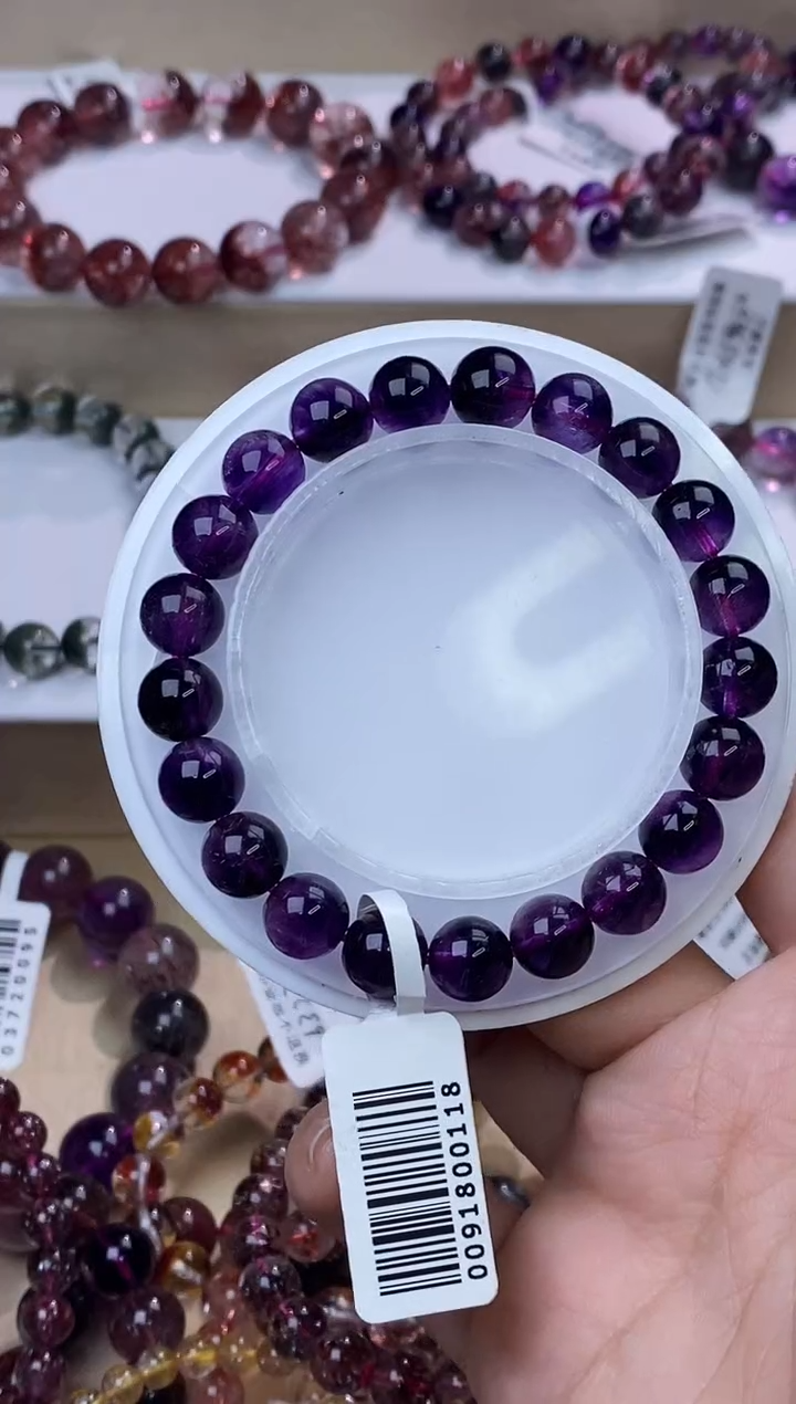 手串未镶嵌水晶紫超七单圈9m+