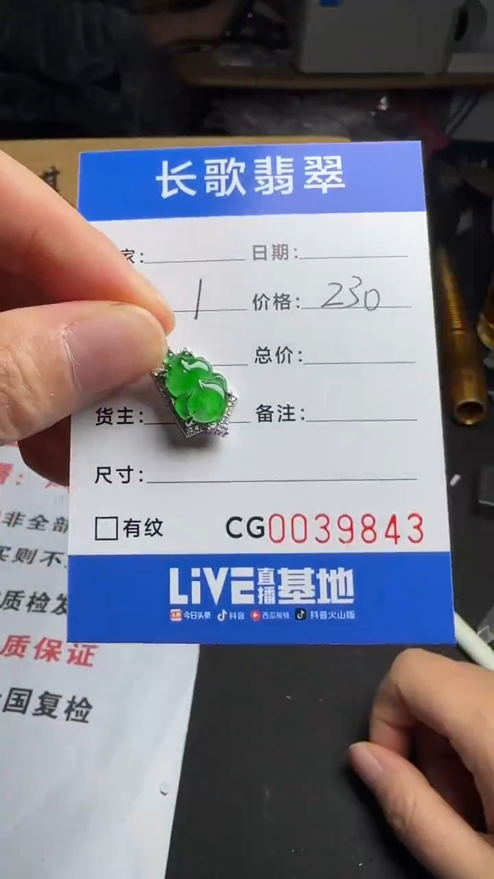 【闪购商品】翡翠颈饰银S925镶嵌00009843