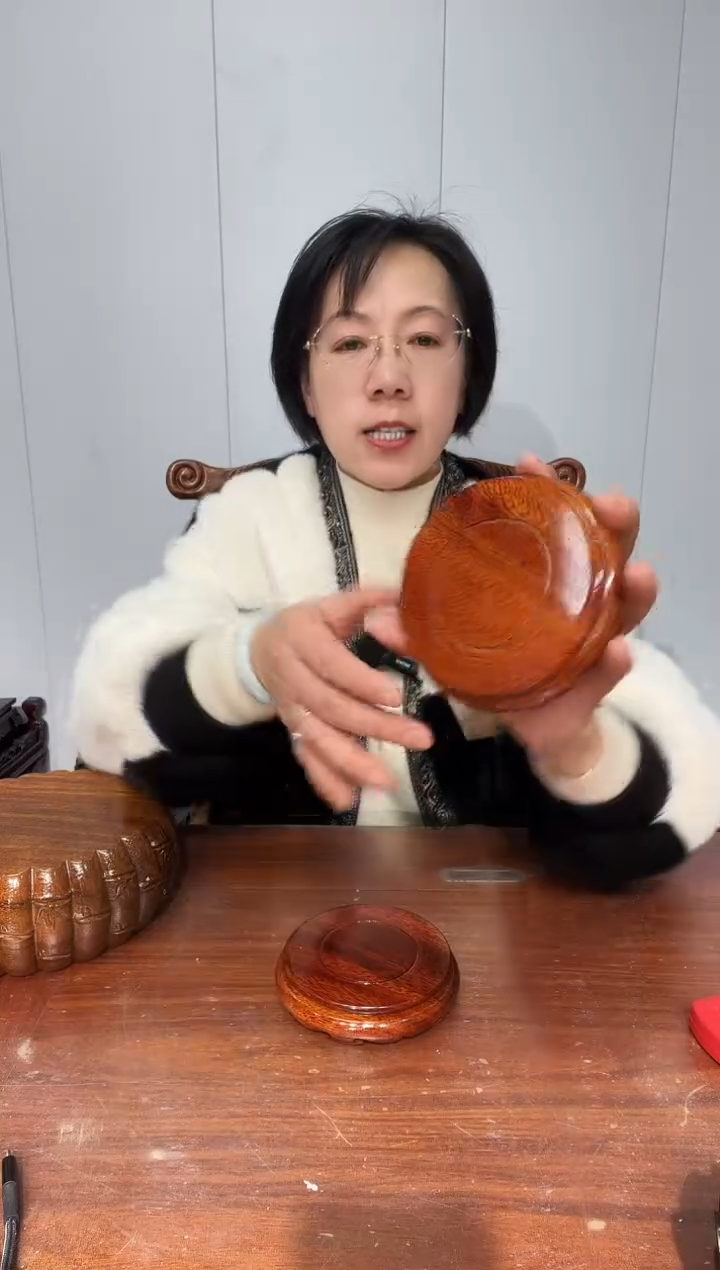 木买一送一非花整木红圆11*12*2.6