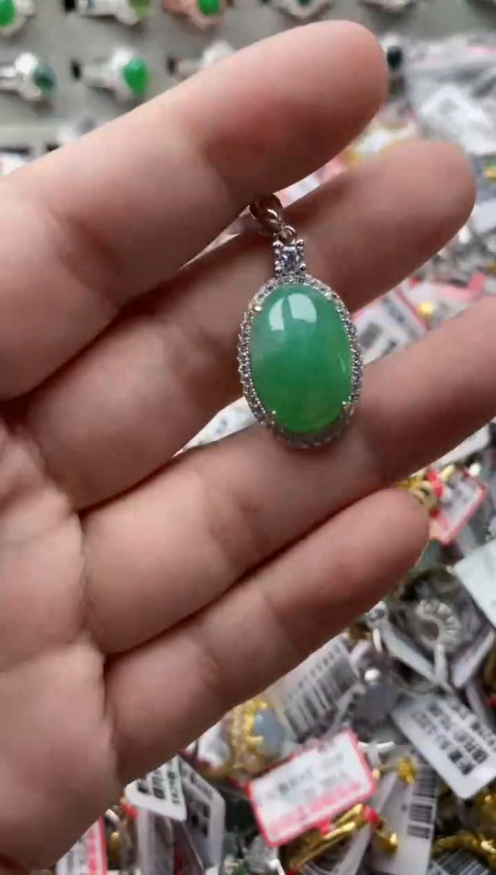 【闪购商品】翡翠戒指银S925镶嵌111111---7