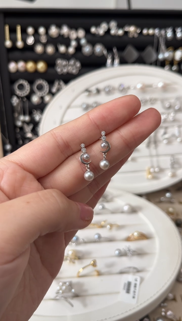 【闪购商品】海水珍珠耳饰银S925镶嵌S925海水耳饰（微瑕）