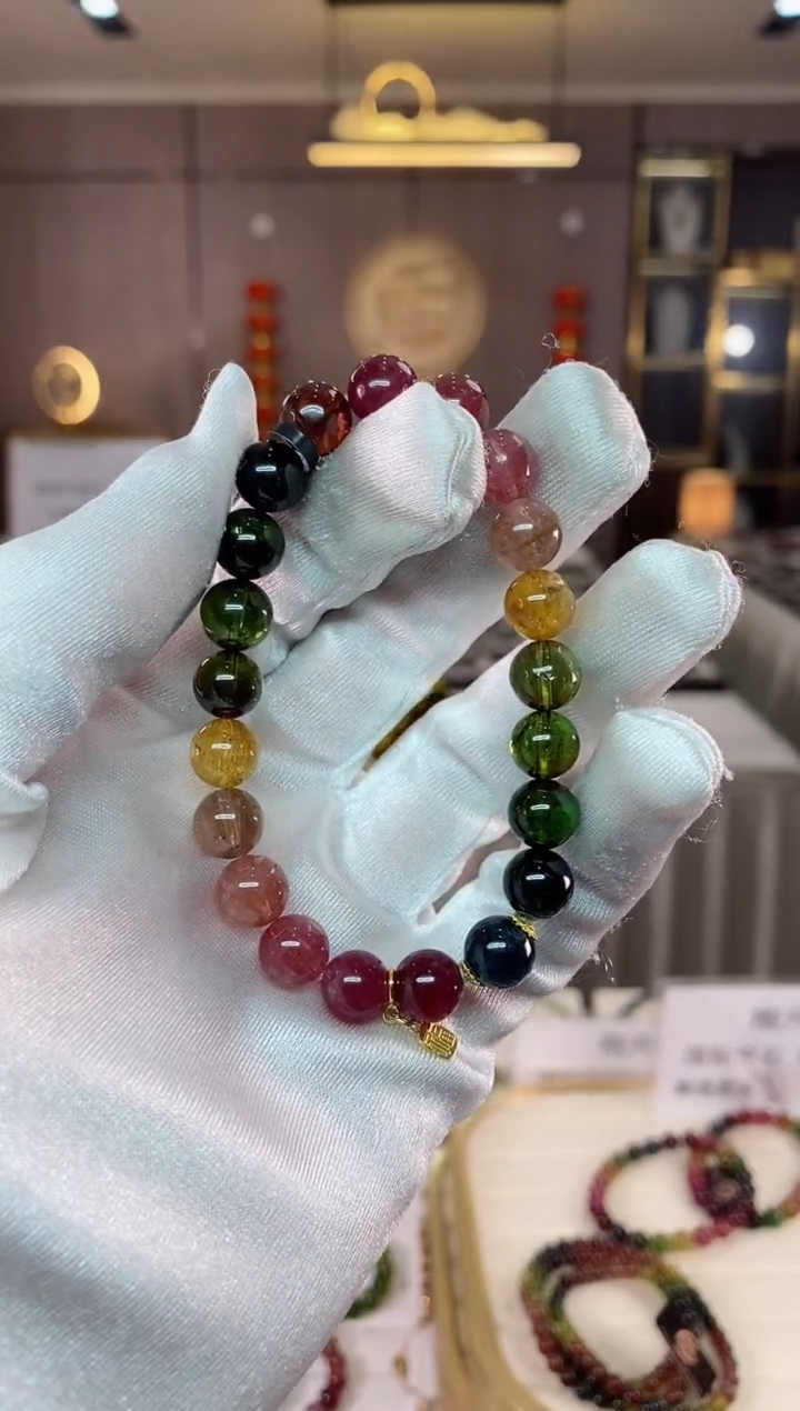 【闪购商品】碧玺单圈手串9mm+未镶嵌（多样性发一条）xion