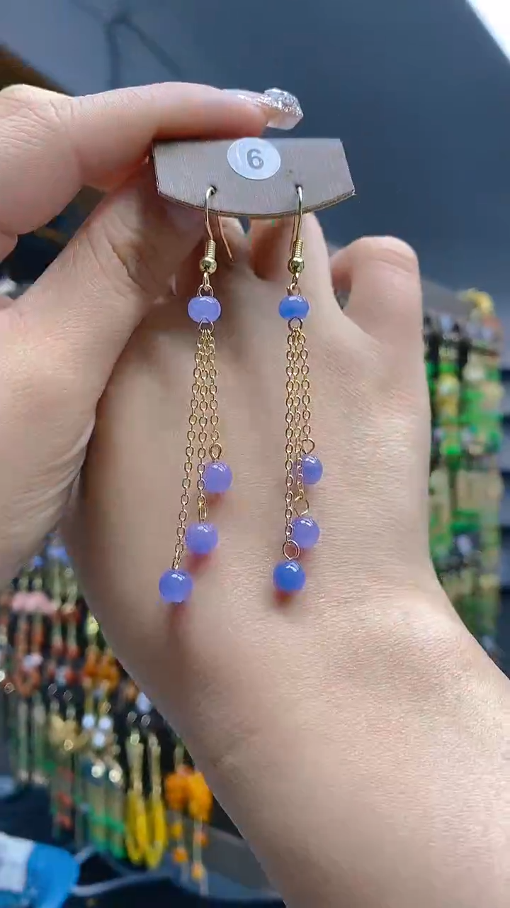 【闪购商品】翡翠耳饰合金467翡翠耳钩