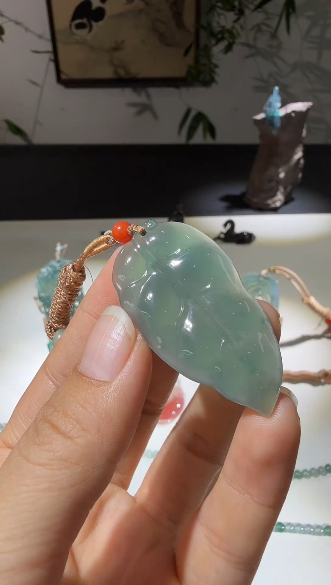 吊坠(不含链)未镶嵌翡翠叶子