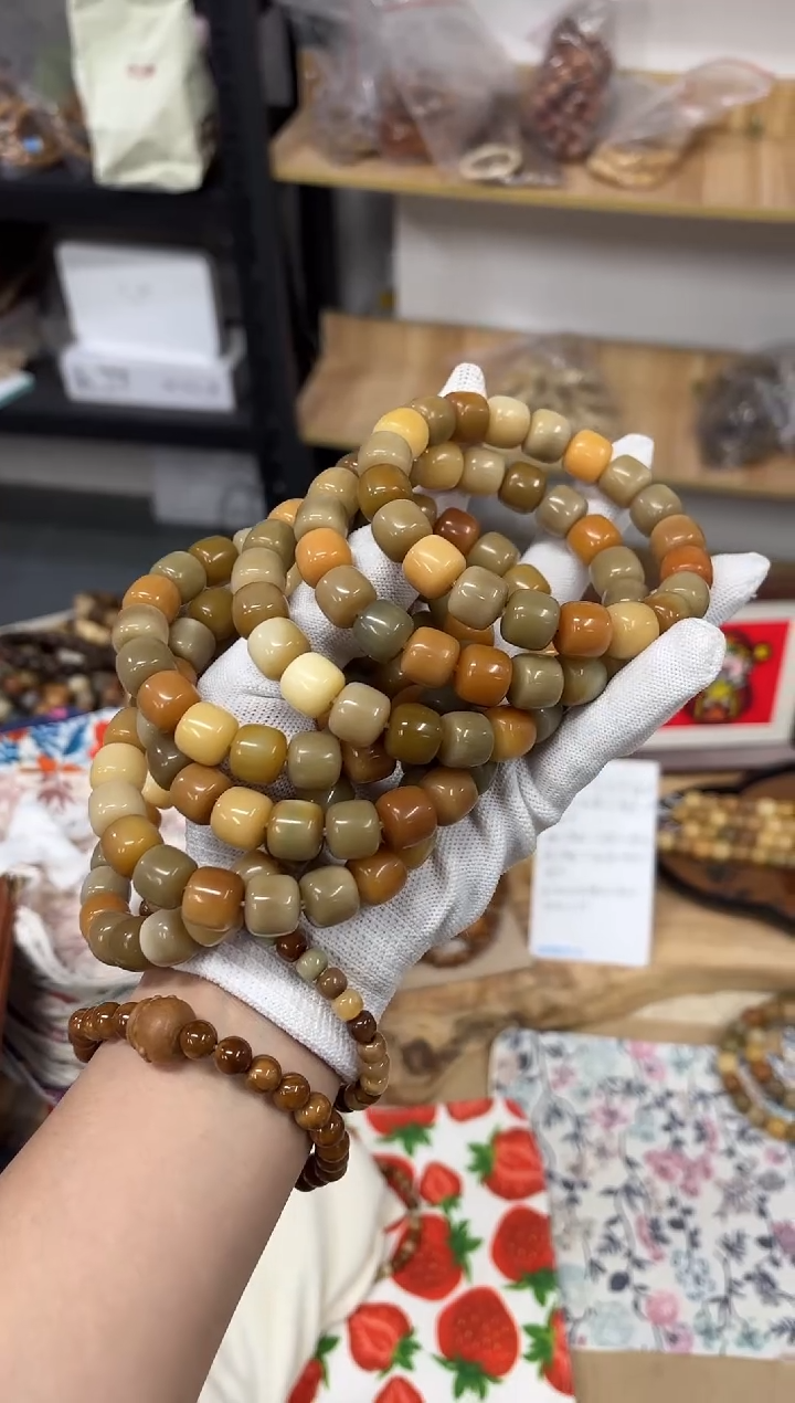 手串菩提根/象牙果13老莫瑕疵不挑（602）