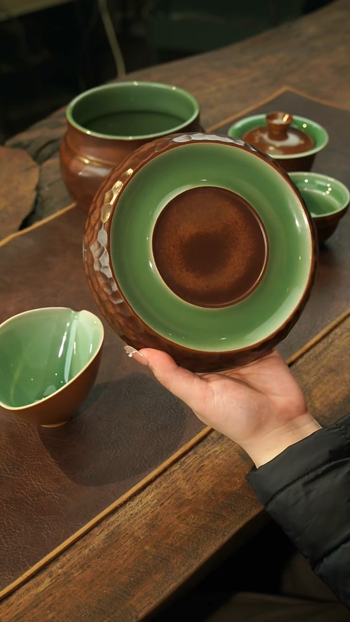 【闪购商品】瓷片王玮 锤纹系列 壶承