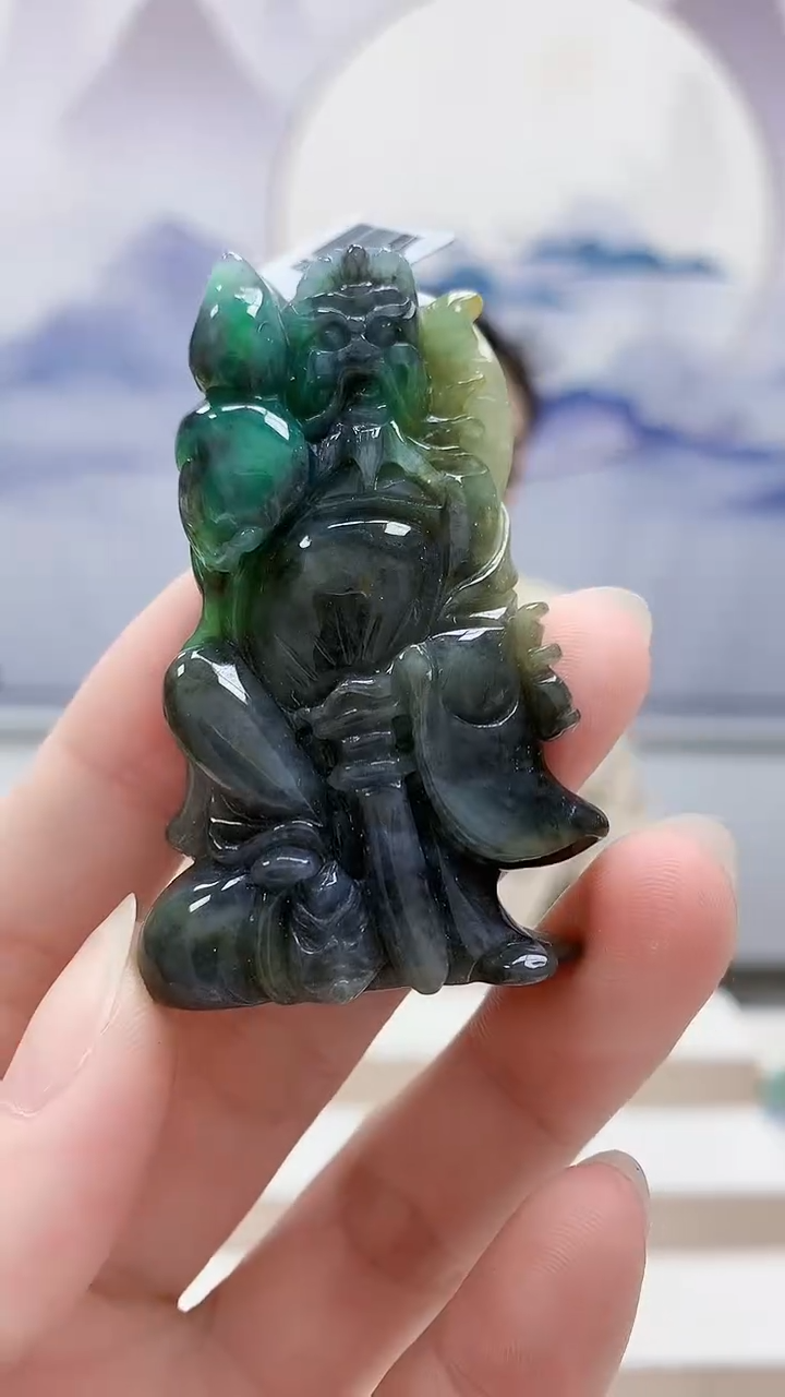 未镶嵌定制翡翠5160ry-毛货挂件10